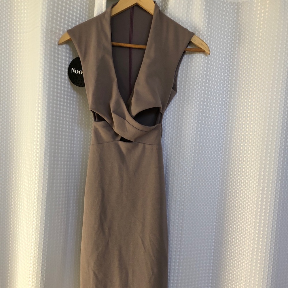 Midi Dress with Cutouts